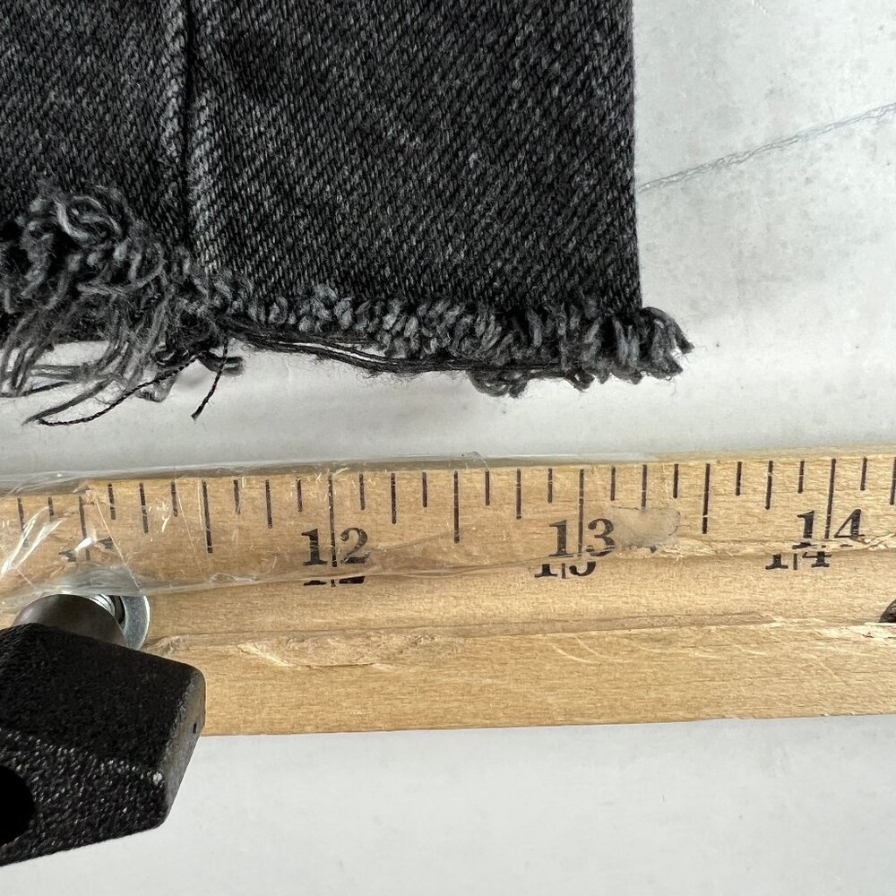 Levi's Jean Short Women 34 501 High Rise Black Cut Off Cotton Denim Jorts Tag 34 - Picture 11 of 16